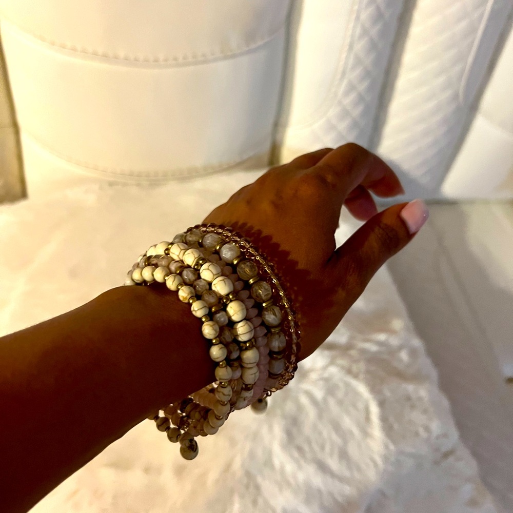 Beautiful pink and white bracelet